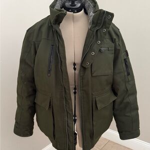 Men's Olive Green Winter Awaknd Land Parka